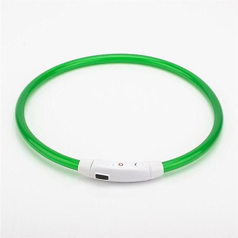 Collier Lumineux Rechargeable Pour Chien, Collier Lumineux À Led, Collier De Sécurité Clignotant Pour Petits, Grands Et Moyens Chiens Courant La Nuit (Vert)
