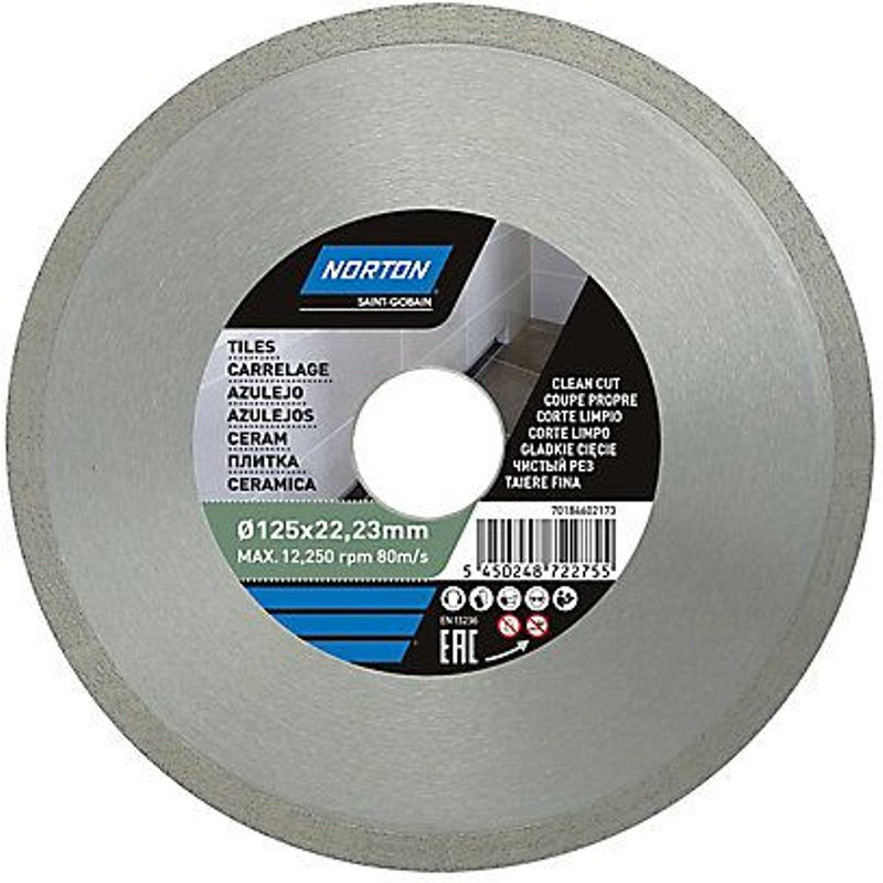 Disque diamant continu carrelage Norton 125x22 2 mm