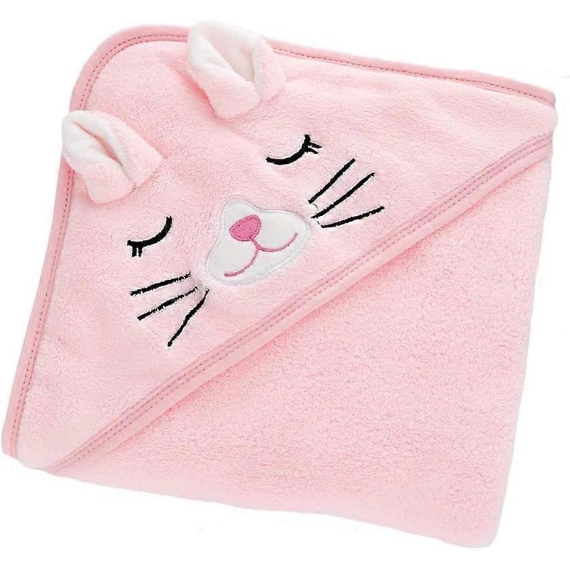 Couverture À Capuche Bébé - Velours Corail Doux - Motif Animal - Taille Unique - Cadeau Naissance