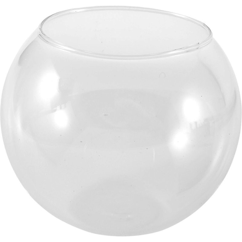 Vase Sphérique Aquarium Verre - Transparent Rond - Décoration Aquatique