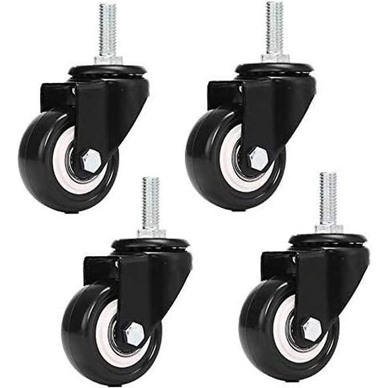 Lot de 4 Roulettes Pivotantes pour Chariot - M8 x 25mm - Mobilité et Manoeuvrabilité