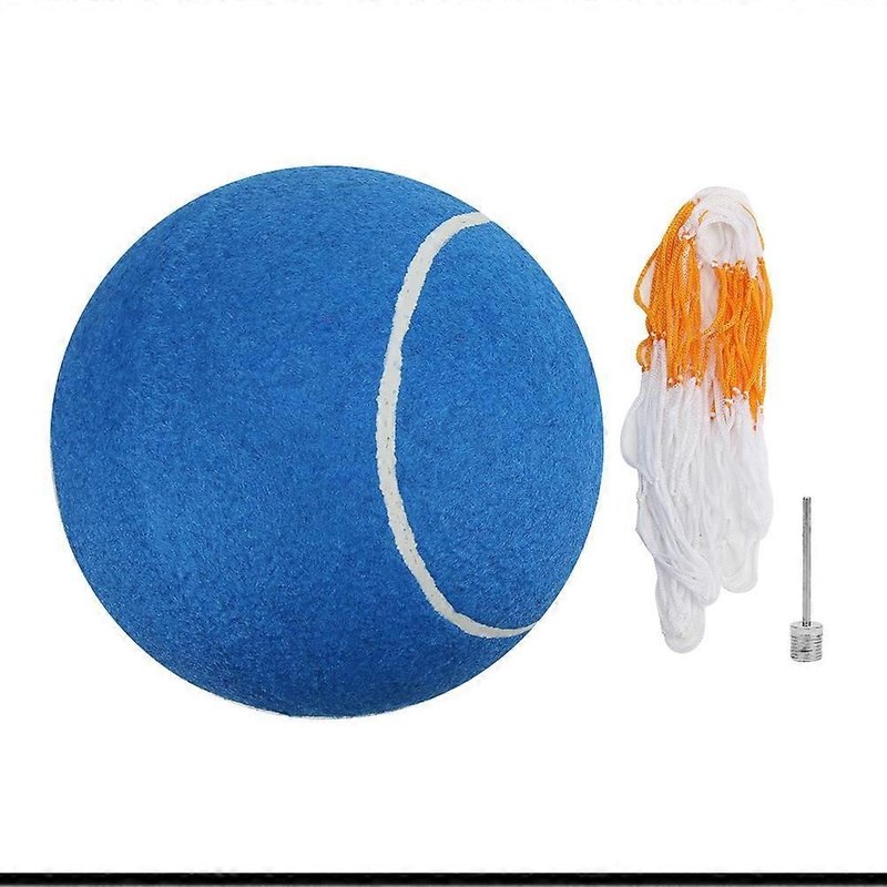Balle Tennis Gonflable 20-25 Pouces - Filet Animaux - Jouet Bleu