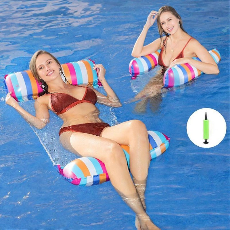 Hamac Gonflable Pour Piscine - Chaise Longue Polyvalente - Avec Pompe À Air