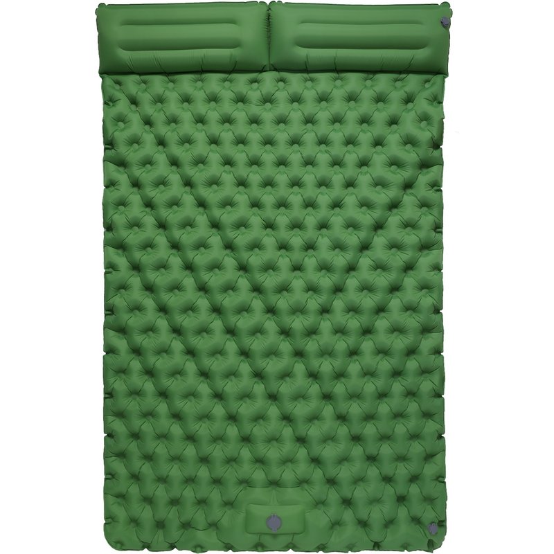 Dubbel Opblaasbaar Kampeerslaapmatje - Opblaasbaar Slaapmatje Voor Buiten - Dutjekussen - Vochtbestendig Kussen - Licht Opblaasbaar - Voetopblaasbaar - 7 Cm Dik - Geschikt Voor Kamperen, Reizen En Werkdutjes