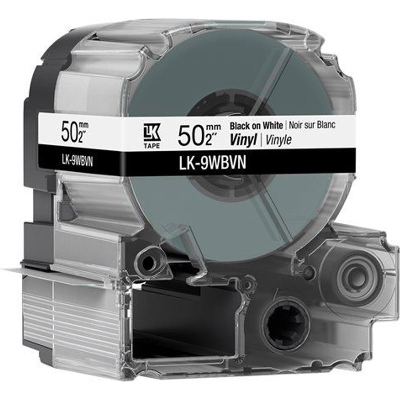 epson - labelworks supplies s6 lk-9wbvn consumables: tapes vinyl label yellow blk 50 mm 7 m