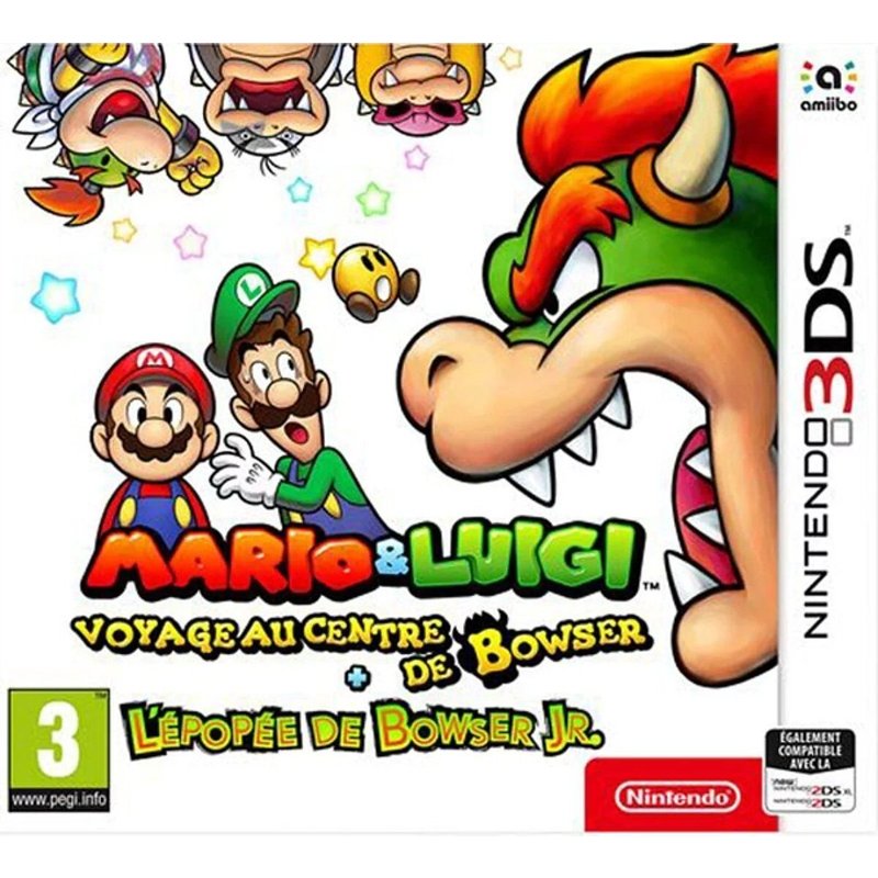 Mario et luigi : voyage au centre de bowser + l'épopée de bowser junior 3DS