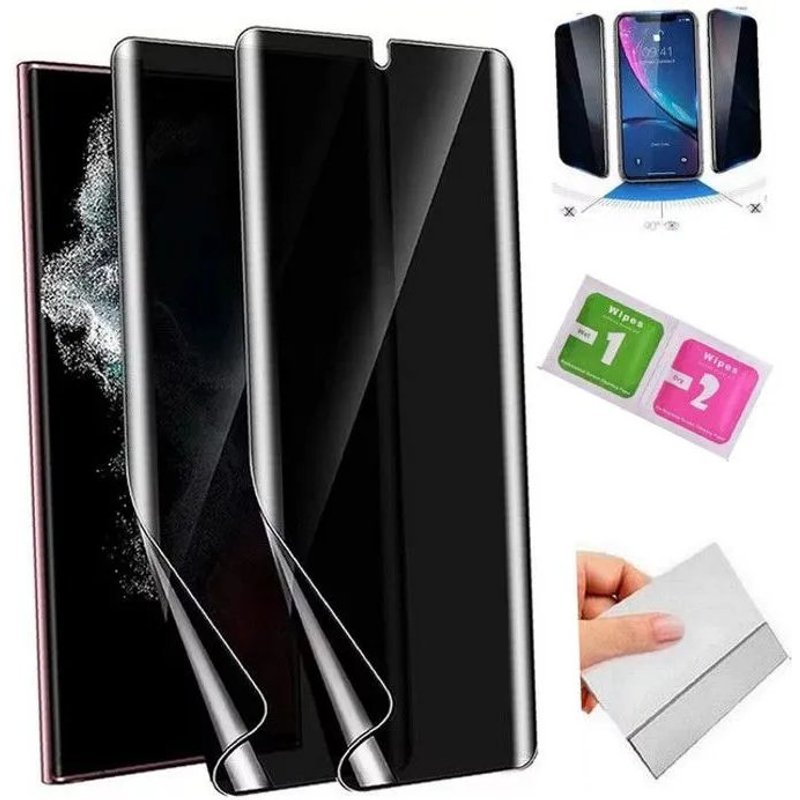 AILIKA Film Hydrogel - Samsung - Galaxy S22 Ultra 5G - Anti-espion - Installation facile - Résistant aux rayures