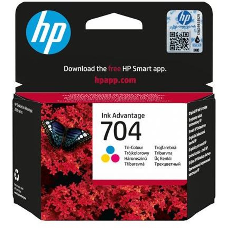 HP 704 - Couleur (cyan, magenta, jaune) - original - cartouche d'encre - pour Deskjet Ink Advantage 2060 K110a