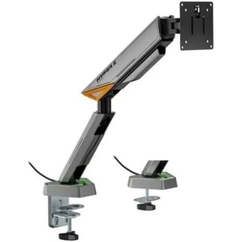 Soporte de mesa Gaming AISENS DT49TSRRGB-347 RGB giratorio/inclinable 16kg VESA