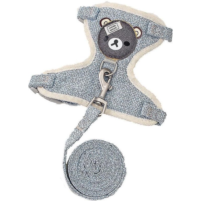 Harnais Respirant, Harnais De Poitrine En Maille Avec Laisse Pour Chats, Lapins, Petits Chiens, Harnais Souple Réglable, Harnais Léger Pour Chat, Harnais Pour Chiot.