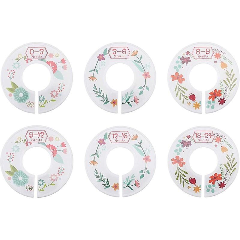 Baby Größe Schrankteiler Kinderzimmer Kleiderbügel Taillenteiler Kunststoff Runde Teiler Schrank Organizer Für Zuhause Wohnzimmer 6 Stück