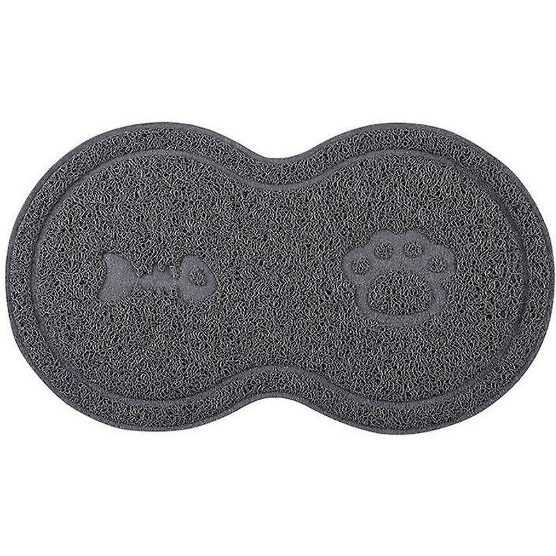 Tapis D'alimentation En Silicone Pour Chat, Imperméable Et Antidérapant, Set De Table Pour Gamelles Et Gamelles D'eau Pour Chiens Et Chats - Gris, 45 X 25 Cm