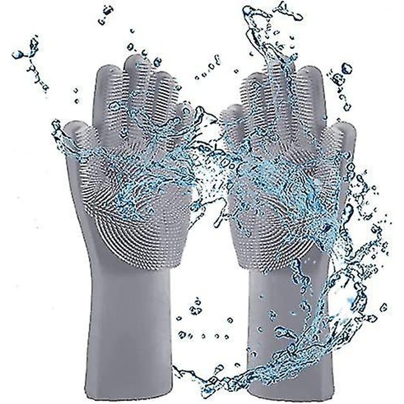 Gants en silicone réutilisables, gris