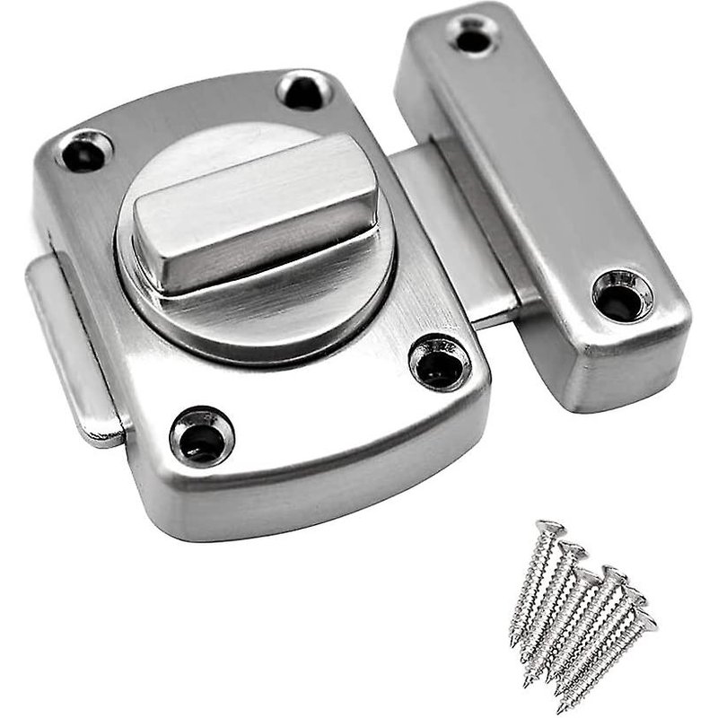 Loquet rotatif en alliage de zinc pour porte/fenêtre avec vis, 1 pièce, argenté