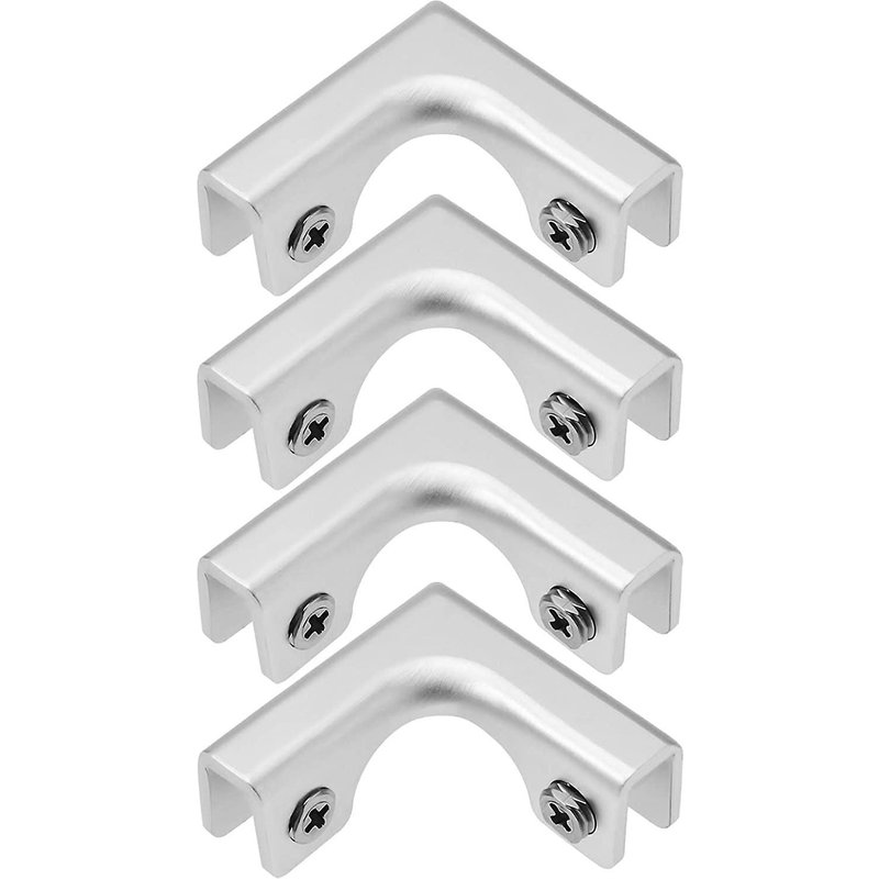 Lot De 4 Pinces De Rechange En Alliage D'aluminium En Forme De L Pour Aquarium