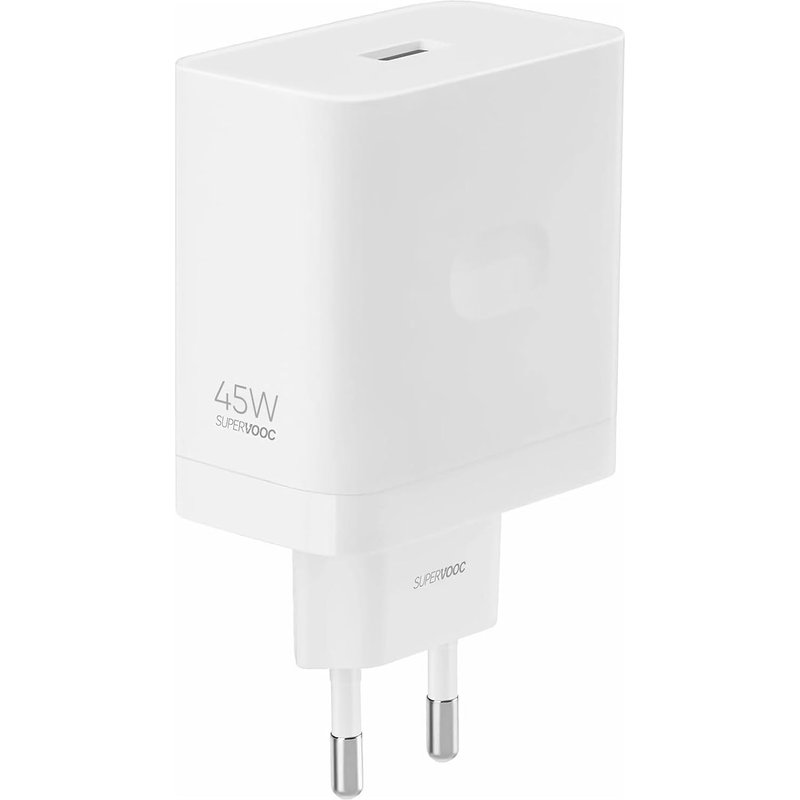 Adaptateur Secteur Supervooc 45W Pour 14 Pro, 12X 5G, 12 5G, C75, C65, C67, C53, Note 60, Note 50,Compatible Avec/Oneplus/Oppo, Port Usb Type-A, Sans Câble, Blanc