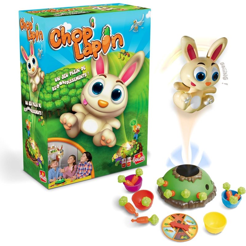 Nsiecd-- Chop' Lapin - Jeu De Société Amusant Pour Enfants Dès 4 Ans - Attrape Les Carottes Et Le Lapin - Développe La Réactivité - 2 À 5 Joueurs - Jeux D'action Pour La Famille - Version Française