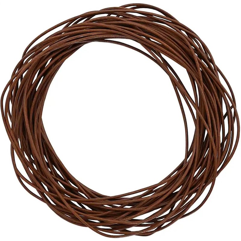 vidaXL Corde en Cuir Marron Clair Ø2 mm x 10 m Cuir