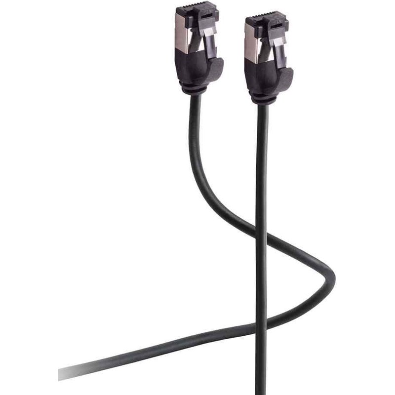 FLEXLINE Câble patch cat. 8.1, U/FTP, extra fin, 1 m Noir