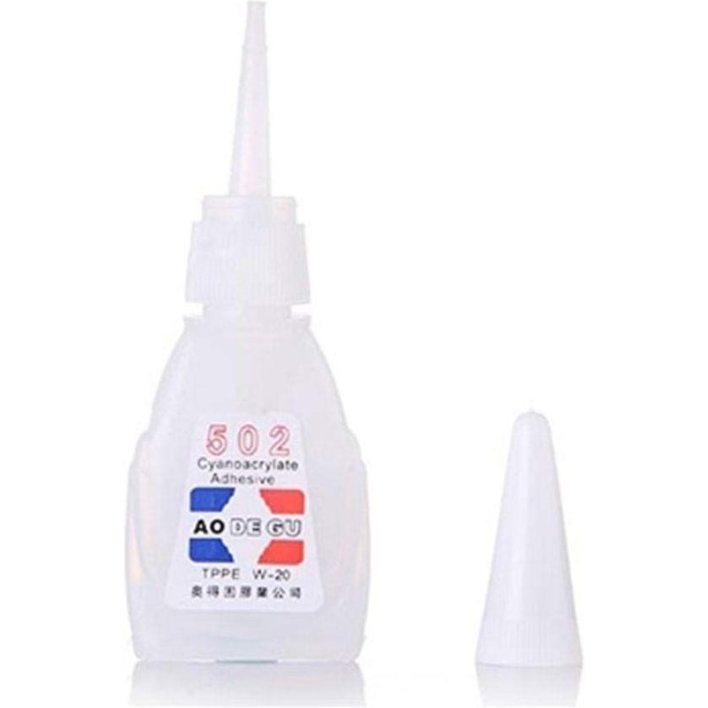 Super Glue 502 Colle Universelle Super Instantanée en Acrylique et Caoutchouc pour Réparation et Séchage Rapides Blanc Gel