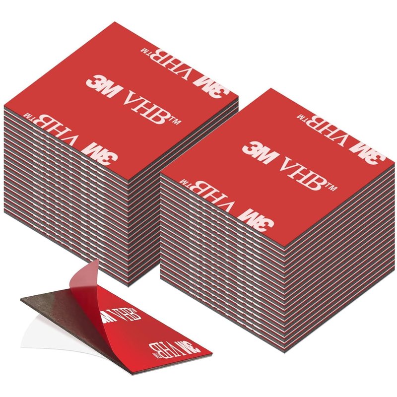 Double Face Extra Fort,Pastilles Adhésives Double Face Extra-fort,Pastille Adhesive Double Face Imperméables pour la Maison,Bureau,Carré 30mm x 30 mm,40 Pièces