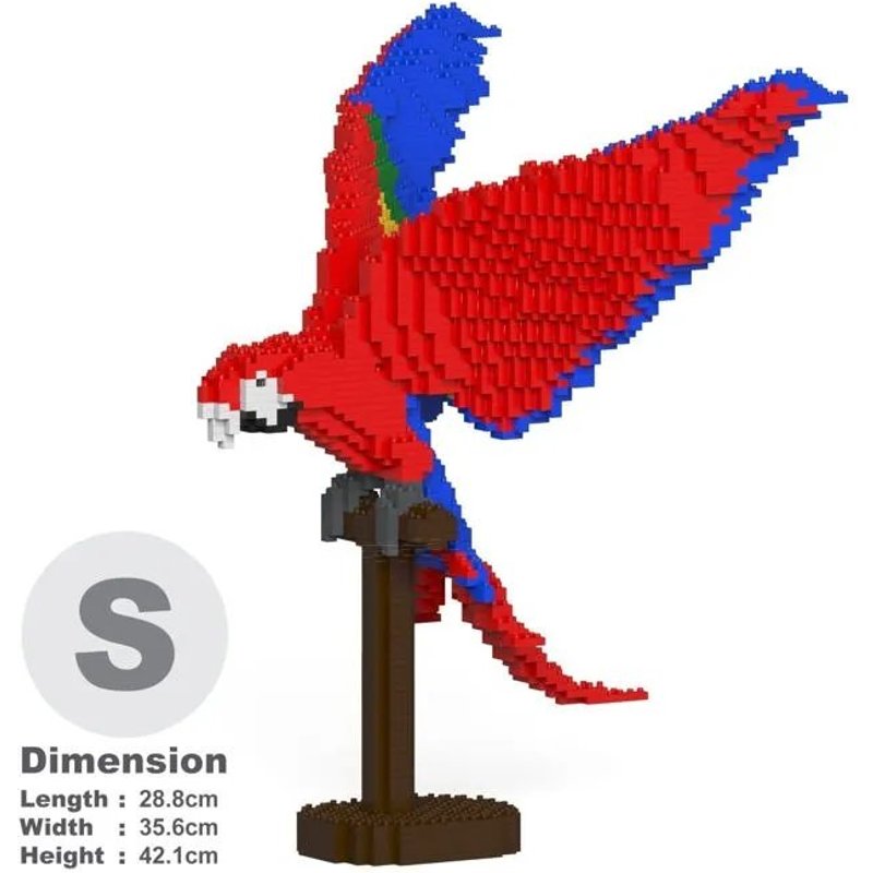 Blocs de construction - JEKCA - Perroquet Ara Macao - 2050 pièces - 14 ans et plus - Plastique