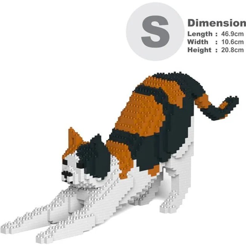 Blocs de construction - JEKCA - Chat Calico qui s'étire - 1490 pièces - À partir de 14 ans - Mixte