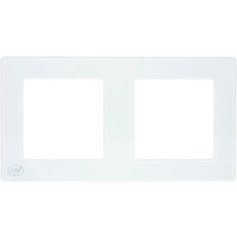 Cadre double PNI WP2 en verre pour prises PNI