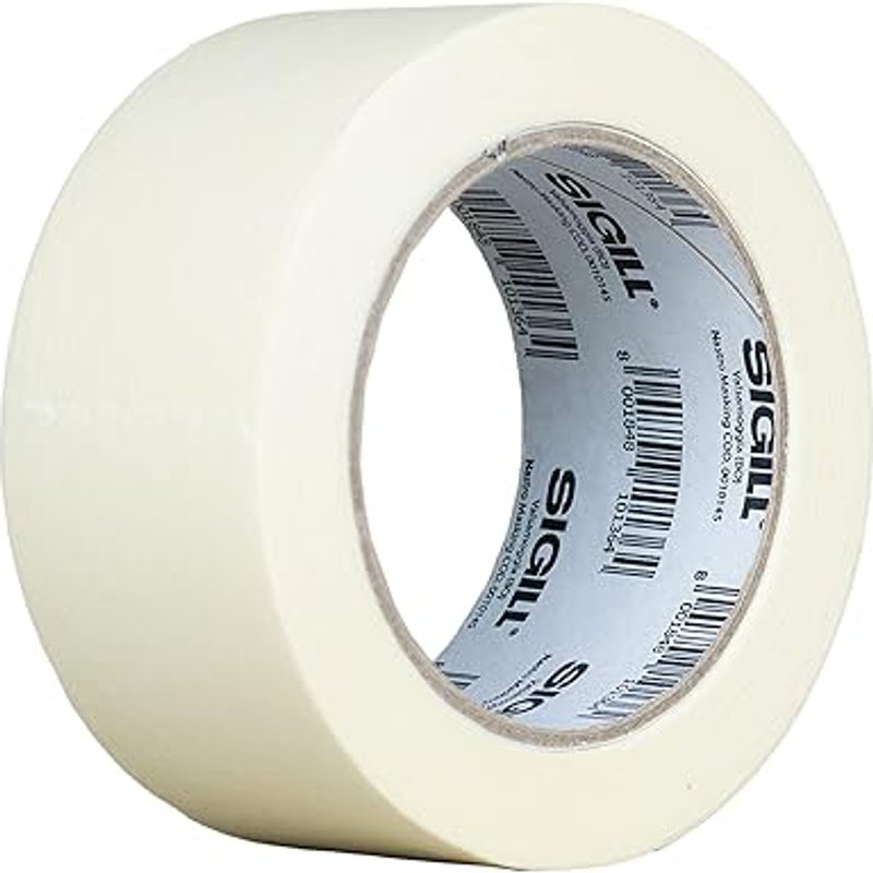 Masque blanc SIGILL, masque en papier à base de solvant de caoutchouc naturel, idéal pour tous types de masquage en intérieur et en extérieur, 50 x 25 mm