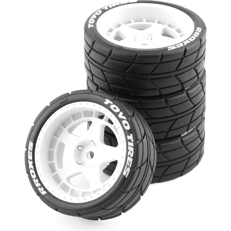 4 Pièces Dérive Rallye Rc Pneus Roues 12mm Hex Pour Wltoys Hpi Kyosho Tamiya Tt02 Xv0 1/10 Voiture Véhicules Modèle Pièces-Générique