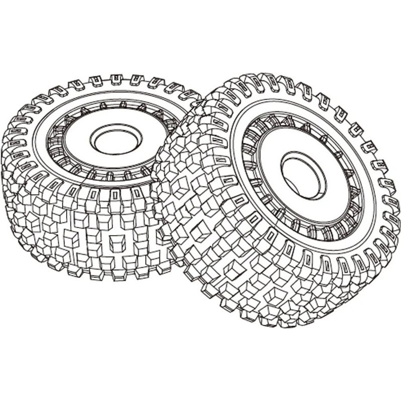 Mjx M162 Roue De Voiture Rc D'origine Pneu 16300m2 16300c Pièces-Générique