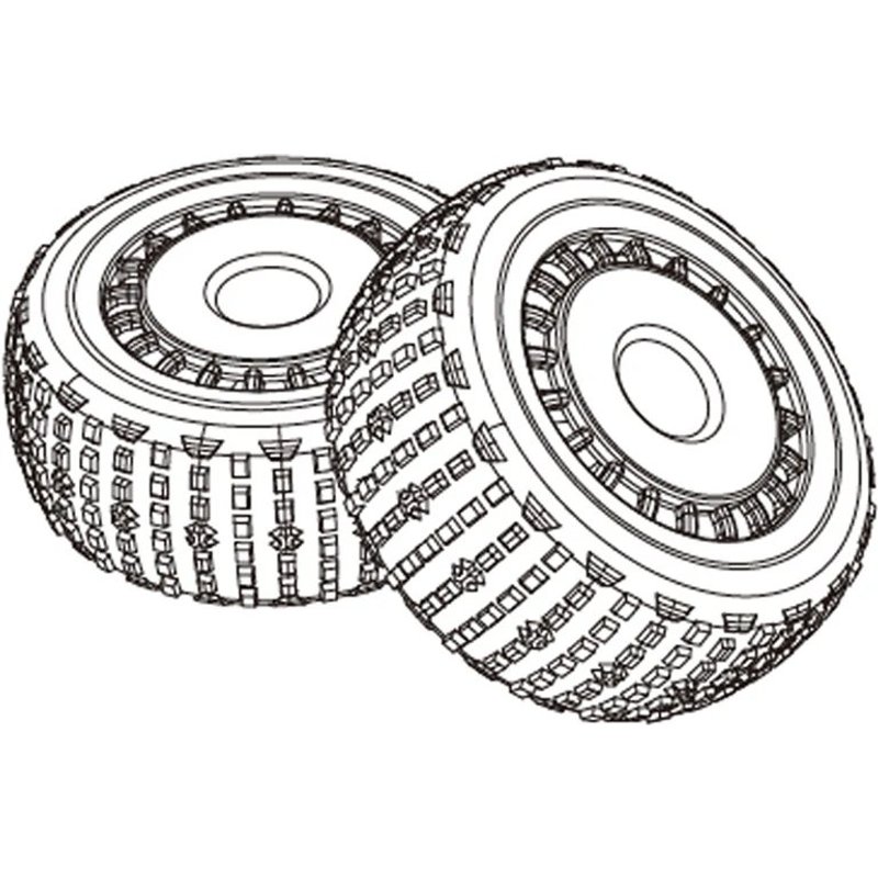 Mjx M162 Roue De Voiture Rc D'origine Pneu 16300m2 16300c Pièces-Générique