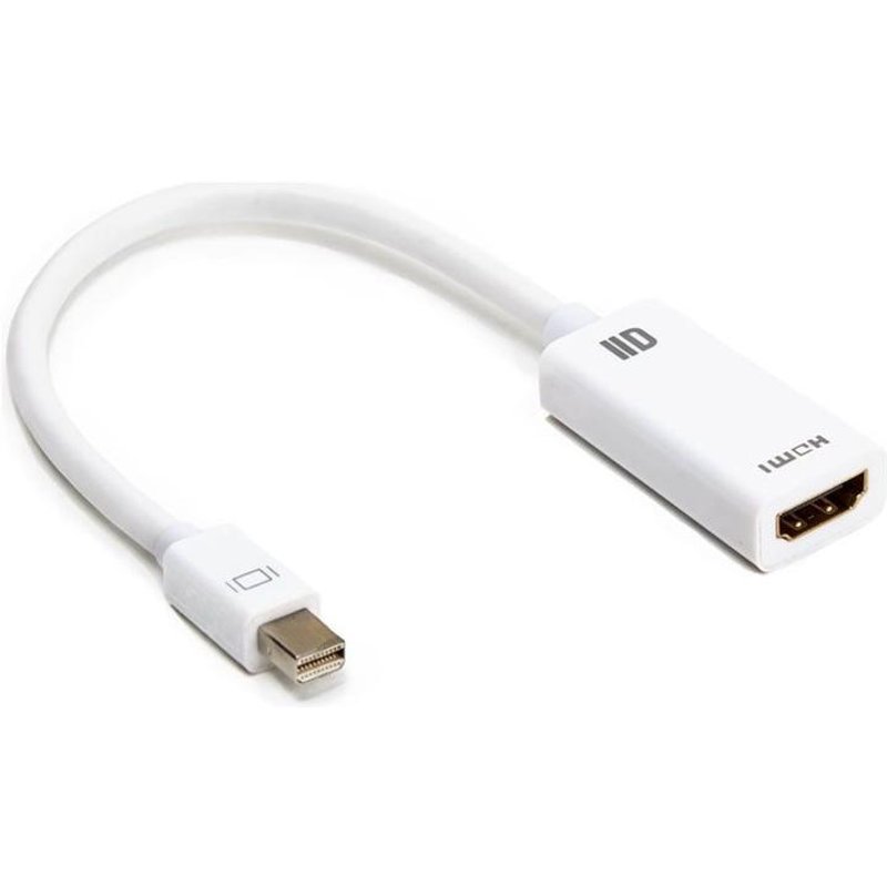 D2 Diffusion - High Speed - adaptateur vidéo - HDMI femelle pour Mini DisplayPort mâle - 15 cm - support 1080p