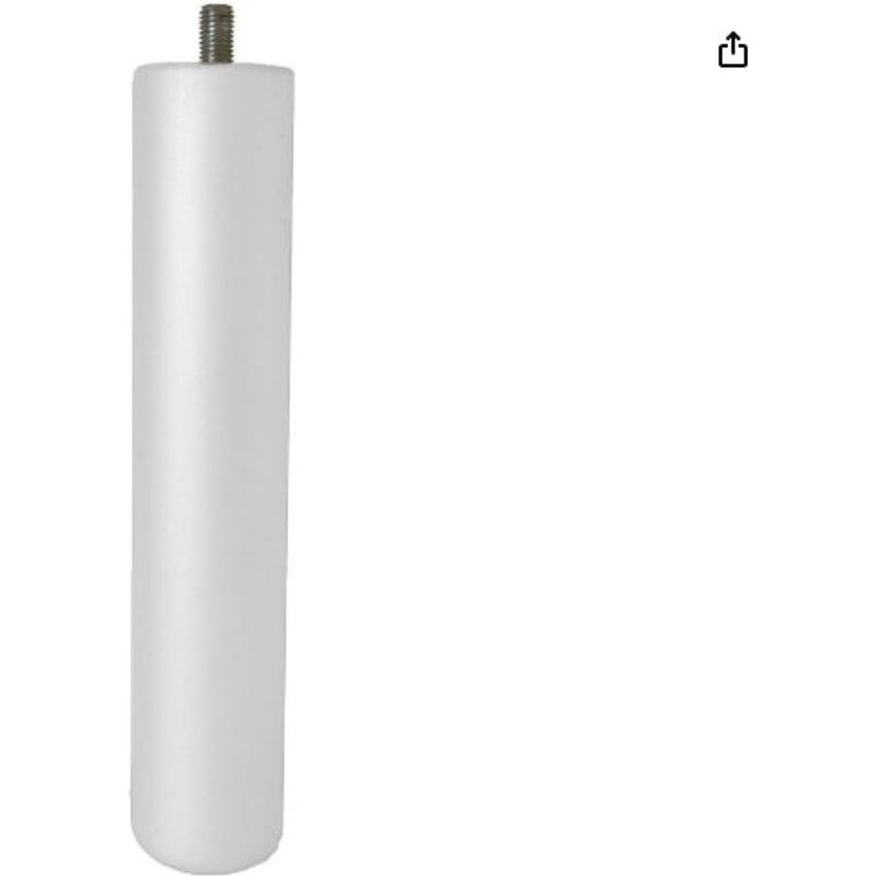 HOGAR24. ES- 4 Pieds de cadre de lit ou base rembourrée, en bois, ronds avec fil blanc