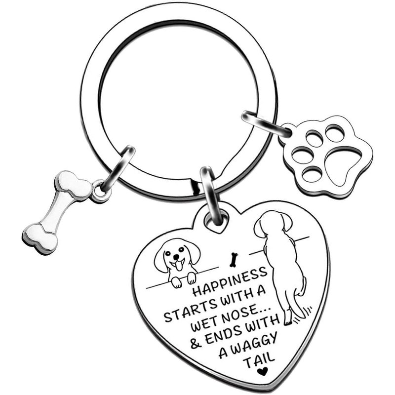 Porte-Cl¿¿S Chien - Cadeau Id¿¿Al Pour Les Amoureux Des Chiens - Porte-Cl¿¿S Pati Mignon En M¿¿Tal R¿¿Sistant, Accessoire Parfait Pour Les Propri¿¿Taires D'animaux.