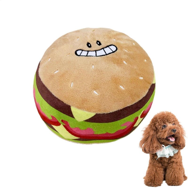 Peluche Pour Chien, En Forme De Nourriture, Jouet Interactif Et R¿¿Confortant Pour Petits Chiens, Peluche Sonore, Jouet Marron Pour Chien