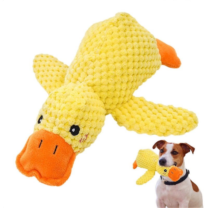 Jouet Pour Chien En Forme De Canard Apaisant, Peluche Douce ¿¿ Macher, Petite Taille, Id¿¿Ale Pour Les Chiens Qui Machent Avec Force, Jouet D'int¿¿Rieur Pour Chiots.