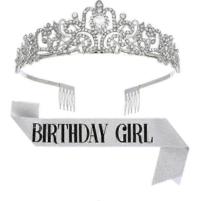 Diad¿¿Mes En Cristal Pour Filles, Accessoires D'anniversaire ¿¿L¿¿Gants, Design En Strass, Parfaits Pour Les F¿ºtes.