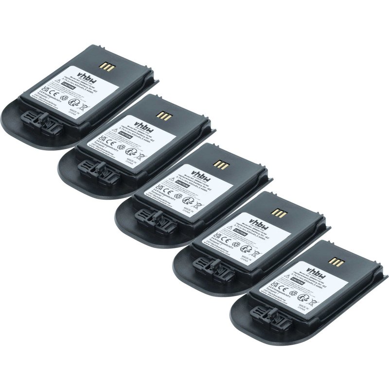 vhbw 5x Batterie compatible avec Atos Unify Openscape WL4 téléphone fixe sans fil (930mAh, 3,7V, Li-ion) noir