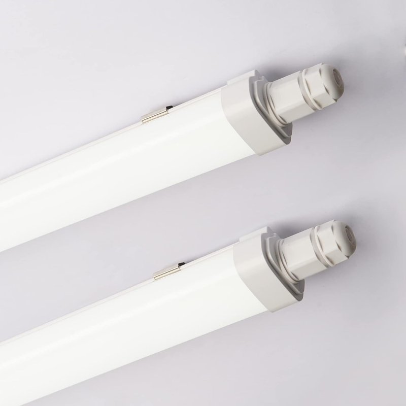 JEXNOVASHOP-Lot de 2 Reglette LED 120cm avec connecteur à vis intégré IP65 6500K Eclairage pour Garage, Bureau
