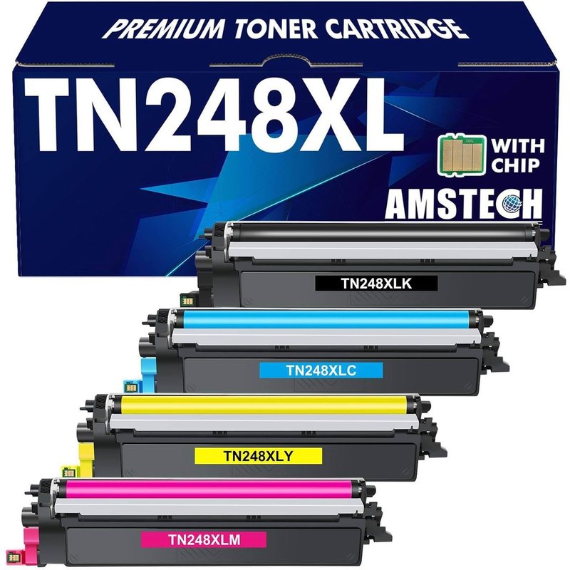 JEXNOVASHOP-TN248 TN248XL MFC-L3760CDW DCP-L3560CDW Toner: Compatible pour Brother TN-248XL TN-248 TN 248XL 248 MFC-L8390CDW HL-L3240CDW DCP-L3520CDWE MFC-L8340CDW HL-L8240CDW TN-248VAL TN-248CMYK