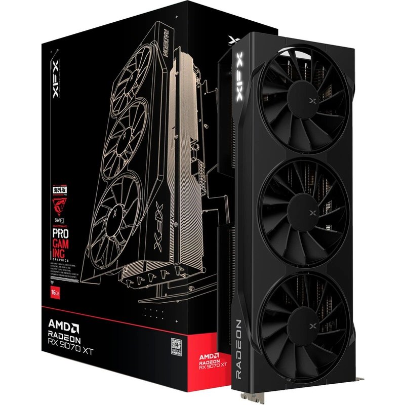 XFX Radeon RX 9070 XT Swift, Carte graphique (Noir, RDNA4, GDDR6, 3x DisplayPort, 1x HDMI 2.1)