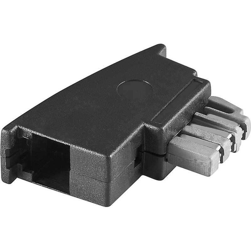 goobay - Adaptateur téléphone - RJ-11 (F) pour TAE-N (M) - noir
