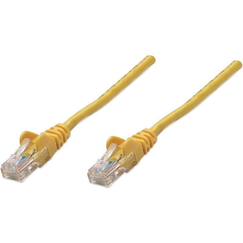 Intellinet RJ-45, M/M, 1m câble de réseau Jaune Cat5e U/UTP (UTP)