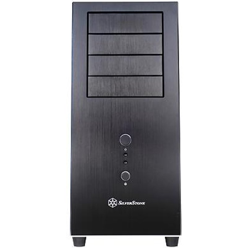 Silverstone TJ04-E Midi Tower Noir, Argent