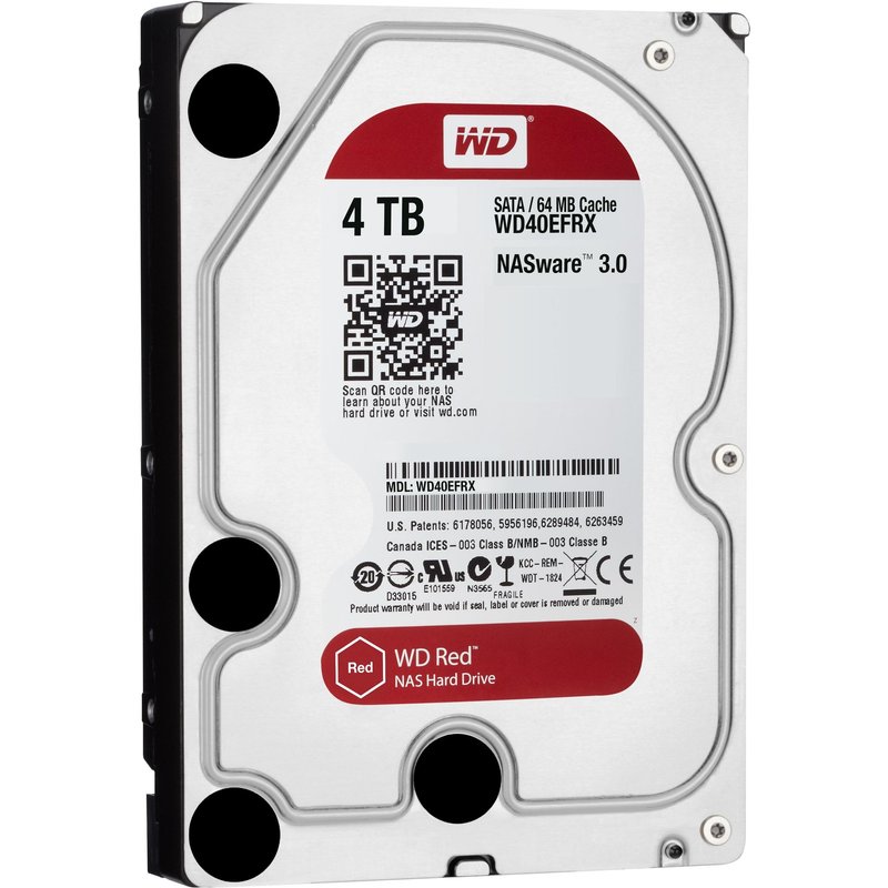 WD Red Plus WD40EFRX - Disque dur - 4 To - interne - 3.5" - SATA 6Gb/s - mémoire tampon : 64 Mo - pour My Cloud EX2; EX4