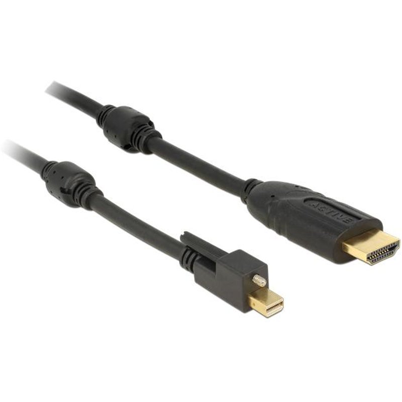 Delock - Câble adaptateur - Mini DisplayPort mâle pour HDMI mâle - 5 m - noir - support 4K