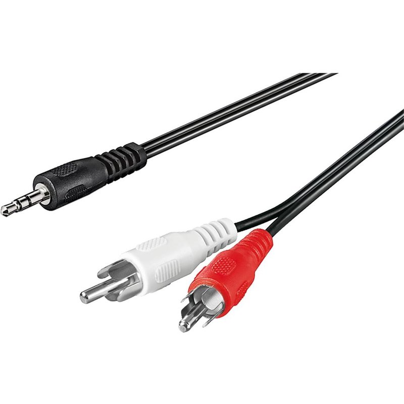 Goobay 50195 câble audio 5 m 3,5mm 2 x RCA Noir