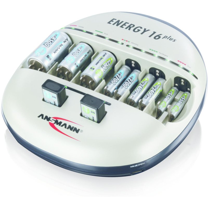 ANSMANN Energy 16 - Chargeur de batteries - 1000 mA - Europe