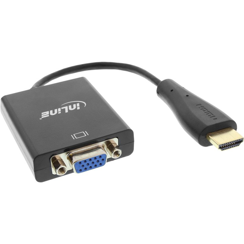 InLine 65003 câble vidéo et adaptateur Noir